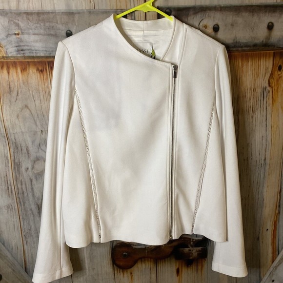 Lysse Jackets & Blazers - Lysse Avery Ladder Stitch Detail Blazer Jacket White Large